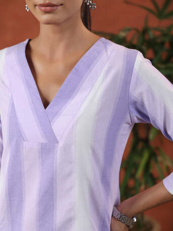 Jaipur, Clothing & Accessories, INR 1399,  Shop Purple Cotton Self Design Straight Kurta Set For Women