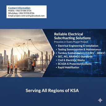 Jubail, Business, SUB-STATION Contractor Available For ANYWHERE In Kingdom✅ 0599988706....!