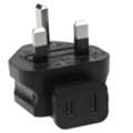 USD 6,  USA NEMA 1-15R To UK Fused BS1363 Angled Power Plug Adapter