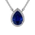 USD 2273,  Natural Blue Sapphire Necklaces 0.68cttw