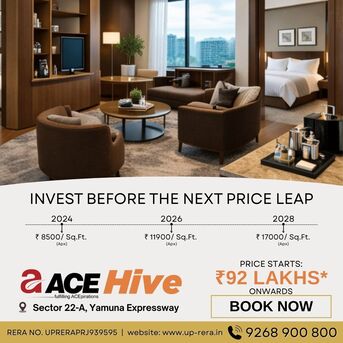 Noida, Commercial Villas, INR 9200000,  770 Sq. Feet,  Ace Hive Project Overview: 5-Acre Mixed-Use Development In Yamuna Expressway, NCR
