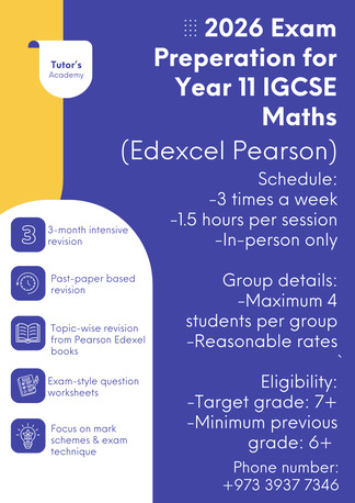 Saar, Lessons Offered, Math Tutor