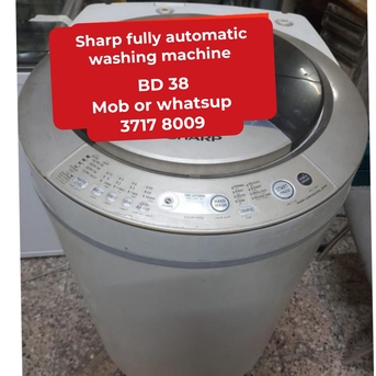 Manama, Appliances, BHD 38,  🌍🌐Sharp Fully Automatic Washing Machine In Good Condition For Sale With Delivery
