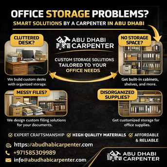 Abu Dhabi, Household, Office Storage Problems? Smart Solutions By A Carpenter In Abu Dhabi