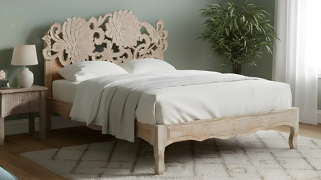 Mumbai, Furniture, INR 79990,  Traditional Hand Carved Wooden Beds With Royal Charm