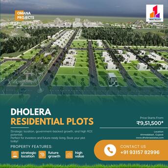 Ahmedabad, Industrial Land, INR 6500000,  398 Sq. Yard,  Premium SCO Plots For Sale In Dholera SIR &ndash; Smart Investment For The Future