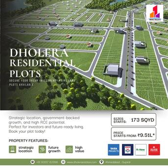 Ahmedabad, Industrial Land, INR 6500000,  398 Sq. Yard,  Premium SCO Plots For Sale In Dholera SIR &ndash; Smart Investment For The Future