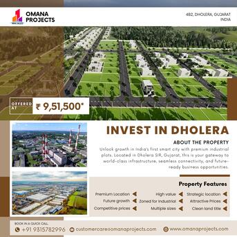 Ahmedabad, Industrial Land, INR 6500000,  398 Sq. Yard,  Premium SCO Plots For Sale In Dholera SIR &ndash; Smart Investment For The Future
