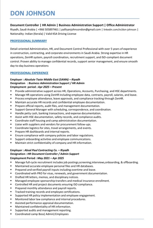 Riyadh, Job Seekers, HR & Administrative Roles &ndash; HR Administration, Document Control Management, Business Admin
