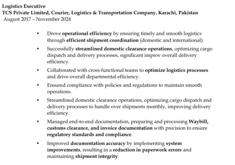 Dammam, Job Seekers, Logistics Officer