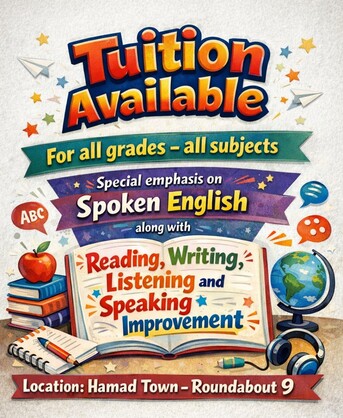 Hamad Town, Lessons Offered, Tuition Available - Roundabout 9