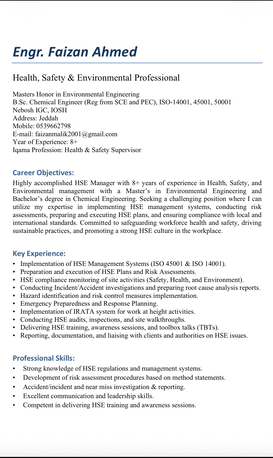 Riyadh, Job Seekers, Job For HSE Manager/Engineer