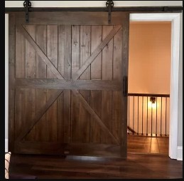 New York, Interior Design, Perfect Custom Barn Door For Media Room