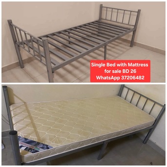 Manama, Furniture, BHD 26,  ✅️ Single Bed With Mattress For Sale In Good Condition With Delivery