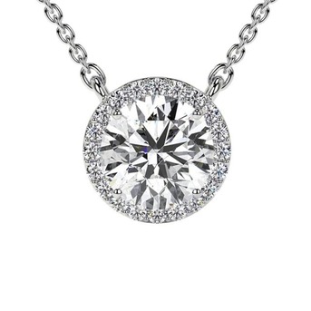 New York, Jewelry, USD 2332,  Luxury 1.91cttw Lab Diamond Pendant Necklace For Women At GemsNY