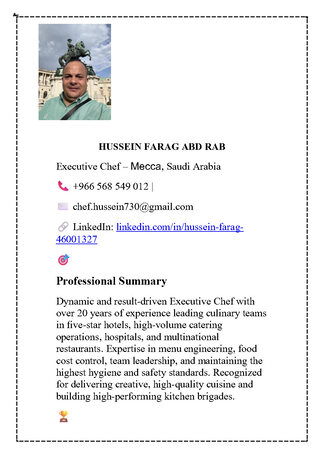 Riyadh, Job Seekers, Executive Chef