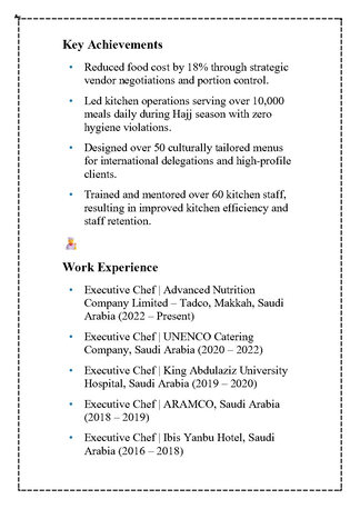 Riyadh, Job Seekers, Executive Chef