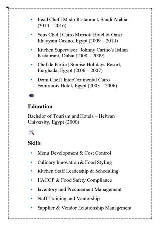 Riyadh, Job Seekers, Executive Chef