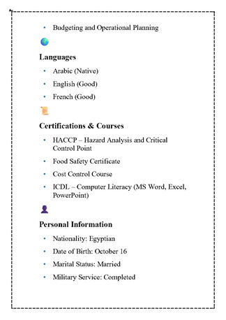 Riyadh, Job Seekers, Executive Chef