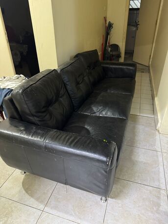 Riyadh, Free Items, Leather And Fabric Sofa FREE