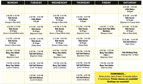 Perth, Lessons Offered, Checkout The Schedule Of Self Defense Classes Of Karate Classes Near Me Australia