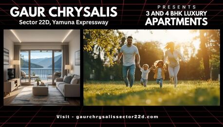 Noida, Real Estate For Sale, INR 15200000,  3 BR,  1910 Sq. Feet,  Gaur Chrysalis Sector 22D - Manifold Bliss With High-End Luxury