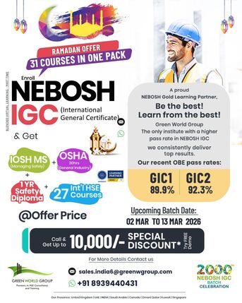 Kerala, Training, NEBOSH IGC Ramadan Offers In Trivandrum