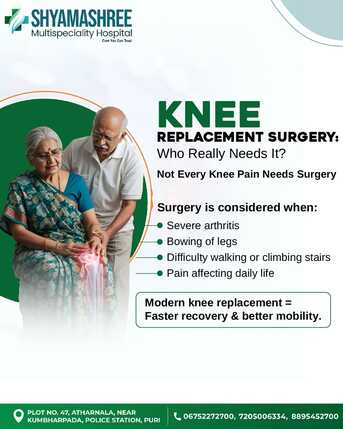 Mumbai, Health, Knee Replacement Surgery | Best Multispeciality Hospital In Puri | Shyamashree Hospital