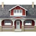 USD 385,  Shop Classic Bungalow Wooden Dollhouse Kit By Real Good Toys In USA