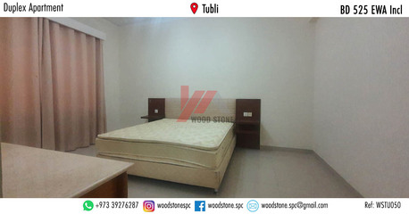 Tubli, Apartments/Houses, BHD 525/month,  Furnished,  3 BR,  140 Sq. Meter,  Fully Furnished 3 Bedroom Duplex Apartment, Tubli - BD 525 Incl WSTU050