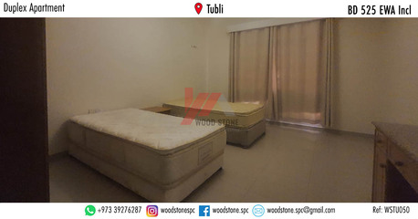 Tubli, Apartments/Houses, BHD 525/month,  Furnished,  3 BR,  140 Sq. Meter,  Fully Furnished 3 Bedroom Duplex Apartment, Tubli - BD 525 Incl WSTU050