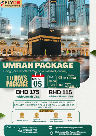 Manama, Travel, We Are Offering To Ramadan Special Umrah Package Available For 7&10 Days Packages.