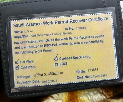 Dammam, Job Seekers, ARAMCO APPROVED (WPR) + (OSHA)