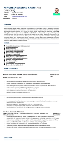 Riyadh, Job Seekers, Hse Officer