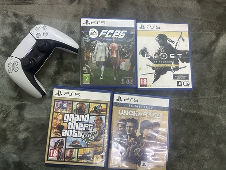 Al Wajh, Video Games, SAR 2200,  Sony PlayStation 5 Slim 1 Tb PS5, 4 Games, 42 Inch TV