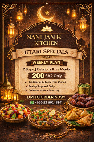 Al Safa, Food & Drink, Homemade Iftari ( Weekly And Monthly Plan Only ) Pick Up Only
