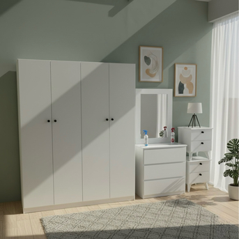 Jeddah, Furniture, SAR 11,  4 Door Wardrobe Bedroom Set Avalible