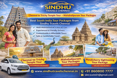 Chennai, Travel, Chennai To Trichy Temple Tour & Best South India Packages By Sindhu Travels Chennai