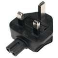 USD 6,  C7 To UK BS1363 Angled Power Plug Adapter