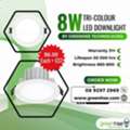AUD 6,  New 8W Tri-Colour LED Downlight By Greenhse Technologies
