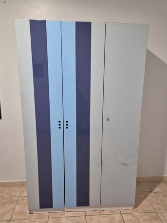 Al Suwaidi, Furniture, SAR 200,  Blue 3-Door Cupboard &ndash; Good Condition &ndash; SAR 200 (Negotiable)
