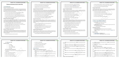 Jubail, Lessons Offered, PISJ Grade 9 Entry Test With AB Academic Solution! Notes Available