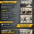 BHD 180,  MIRROR FOR SALE 7 PIECE 170X90 CM ( GYM, SALOON, STUDIO )