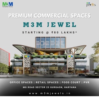 Gurgaon, Offices, INR 17000000,  500 Sq. Meter,  Trusted Developer Advantage Of M3M Jewel Gurgaon
