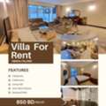 BHD 850/month,  Furnished,  4 BR,  200 Sq. Meter,  Elegant 4 BR+Maid Room FF Villa | Backyard Patio