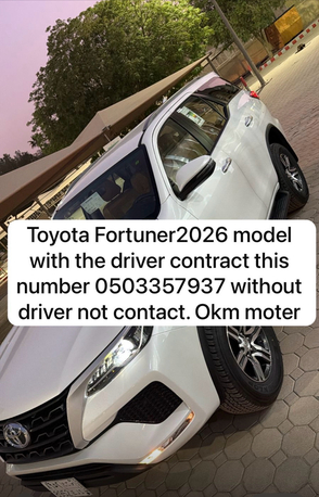 Dammam, Job Seekers, Fortuner SUV 2026 Available For Rent