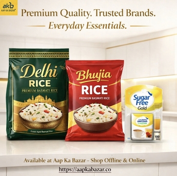 Mumbai, Household, Delhi Rice, Bhujia Rice & Sugar Free Gold Ingredients &ndash; Everyday Essentials For A Perfect