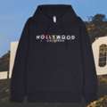 USD 15,  Hollywood Hoodie With Multicolor California Rainbow Letters - Navy | Zapamax