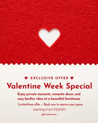 New Delhi, Event Planning, Valentine Week Farmhouse Offer Private Romantic Setup From ₹10,000