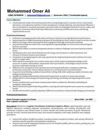 Dammam, Job Seekers, Customer Service Expert